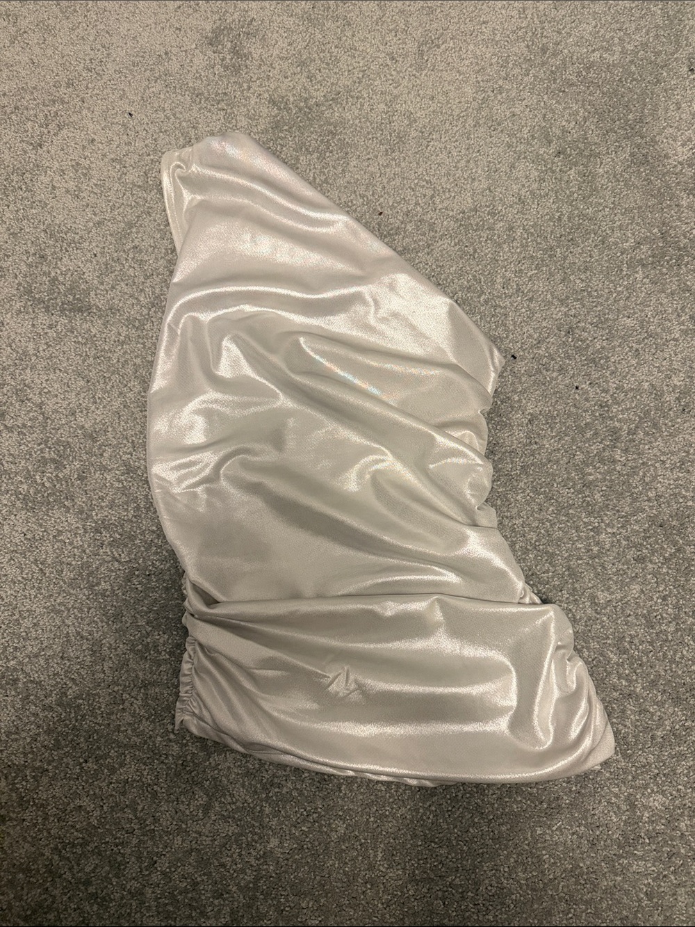 H&M Silver Satin One-Shoulder Camisole